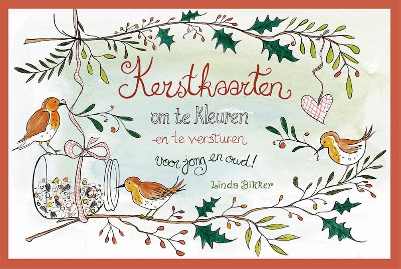 Kerstkaarten om te kleuren en te verstur van Linda Bikker kopen?