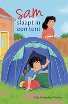 Sam slaapt in een tent