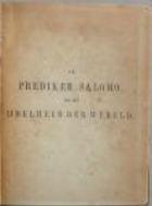 De prediker Salomo 2 delen