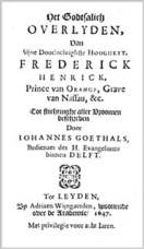 Het overlyden van Frederick Henrick