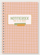 Meeschrijfboekje bij de preek roze