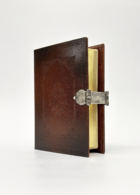 Antiekgebonden Bijbel met zilv. slot