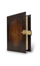 Antiekgebonden zakbijbel met gouden slot